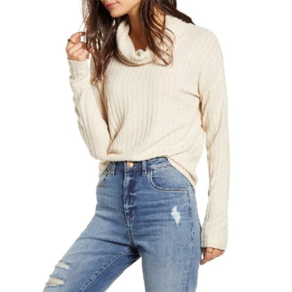 BP. Cozy Ribbed Turtleneck Top